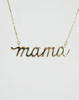 14k Solid Gold Mama Necklace - Melt'm Jewelry