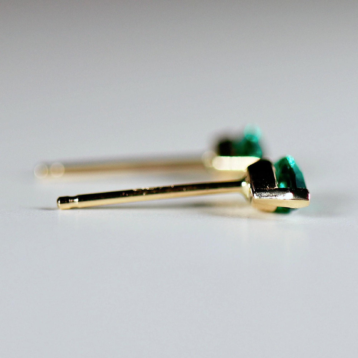 Genuine Marquise Emerald Earrings 14k Gold - Melt'm Jewelry