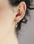 Pear Diamond Dangle Hoops Huggies - Melt'm Jewelry