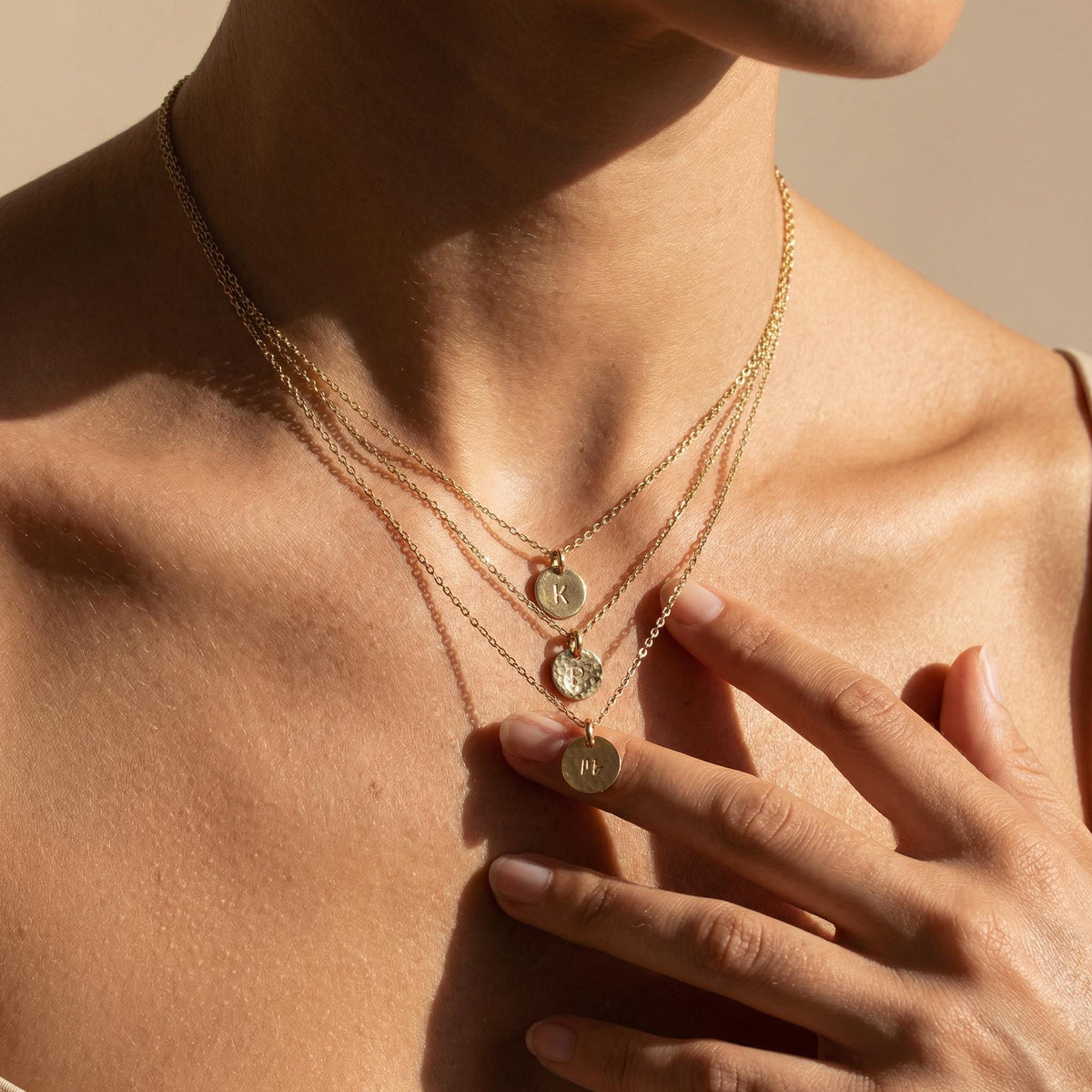 Initial Necklace Gold Filled or Sterling Silver, Personalized Jewelry - Melt'm Jewelry