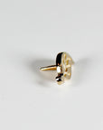Leaf Flat Back Earrings 14k Solid Gold (SINGLE), Nature Stack Earrings - Melt'm Jewelry