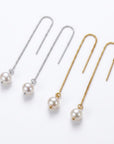 Freshwater Pearl Chain Earrings in Gold Filled, Solid Gold or Sterling Silver - Melt'm Jewelry