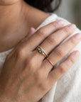 Diamond & Oval Tourmaline Engagement Ring - Melt'm Jewelry