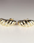 Croissant Dome Earrings 14k Gold - Melt'm Jewelry