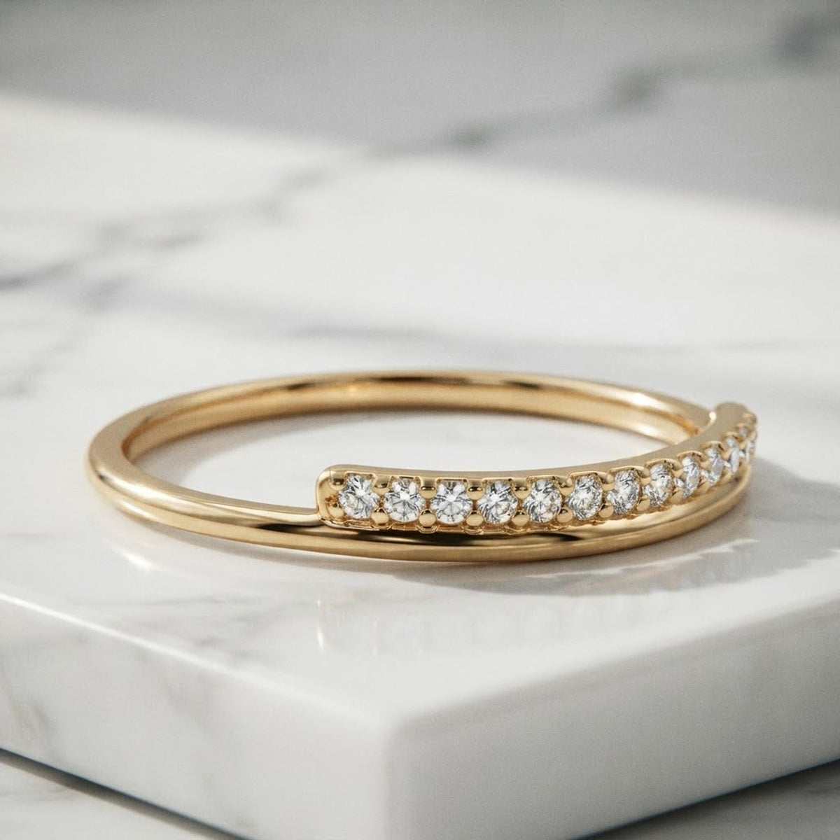 Diamond Wedding Band 14k Gold - Melt'm Jewelry