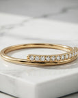 Diamond Wedding Band 14k Gold - Melt'm Jewelry