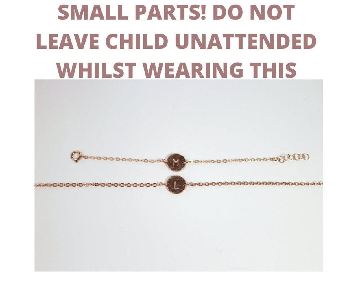 Mother Daughter Initial Bracelet Set - Melt'm Jewelry