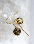 Hammered Gold Filled Disc Dangle Earrings - Melt'm Jewelry