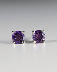 Amethyst Stud Earrings 14k Gold - Melt'm Jewelry
