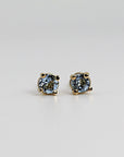 Aquamarine Stud Earrings 14k Gold - Melt'm Jewelry