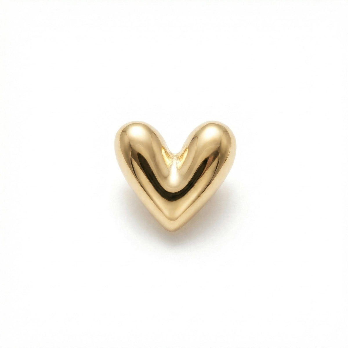 Sweetheart Solid Gold Earrings, Internally Threaded Flat Back Earrings (SINGLE or PAIR) - Melt'm Jewelry