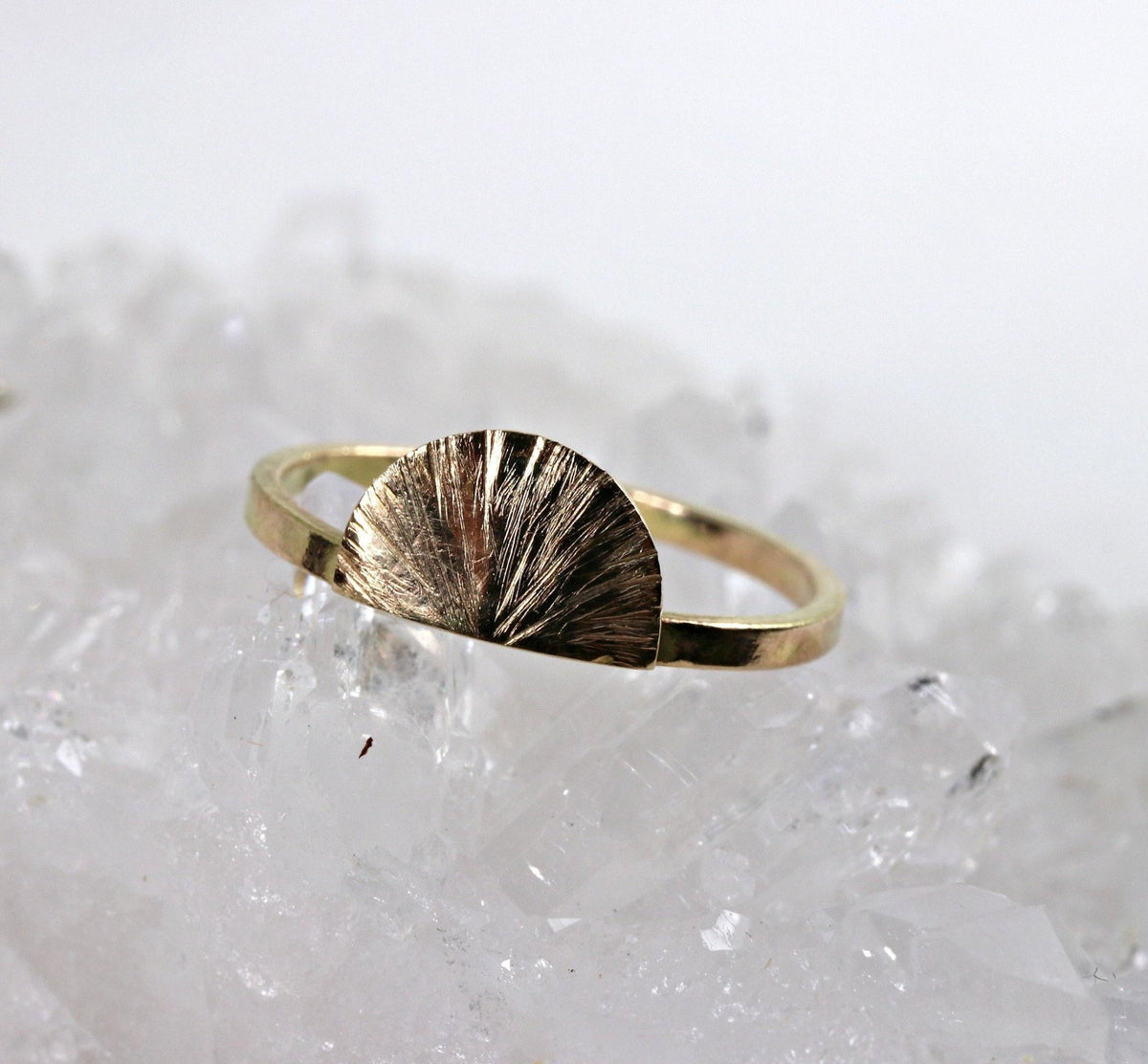 Sunrise Ring in 14K Solid Gold - Melt'm Jewelry