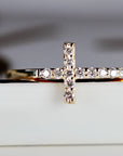 Diamond Cross Ring in 14K Gold - Melt'm Jewelry