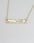 Personalized Gold or Sterling Silver Bar Necklace - Melt'm Jewelry
