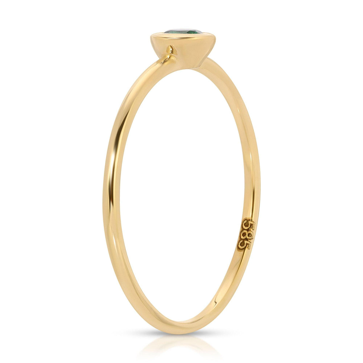 Emerald Stacking Ring 14k Gold - Melt'm Jewelry