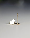 Tiny Heart Stud Earrings – Gold Filled Minimalist Earrings (Smooth or Hammered) - Melt'm Jewelry