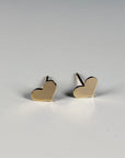 Tiny Heart Stud Earrings – Gold Filled Minimalist Earrings (Smooth or Hammered) - Melt'm Jewelry