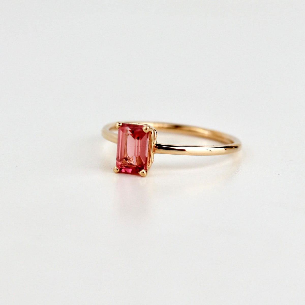 14k Gold Pink Tourmaline Ring - Melt'm Jewelry