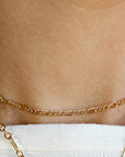 Gold Dainty Figaro Chain Choker Necklace - Melt'm Jewelry