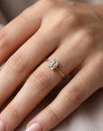 Emerald Cut Aquamarine Engagement Ring - Melt'm Jewelry