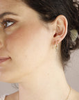 Pear Diamond Dangle Hoops Huggies - Melt'm Jewelry