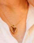 Personalized Birth Flower Heart Locket Necklace, Memorial Photo Pendant Necklace - Melt'm Jewelry