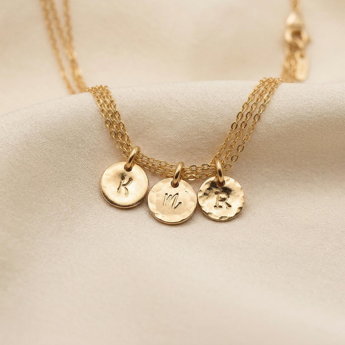 Initial Necklace Gold Filled or Sterling Silver, Personalized Jewelry - Melt'm Jewelry