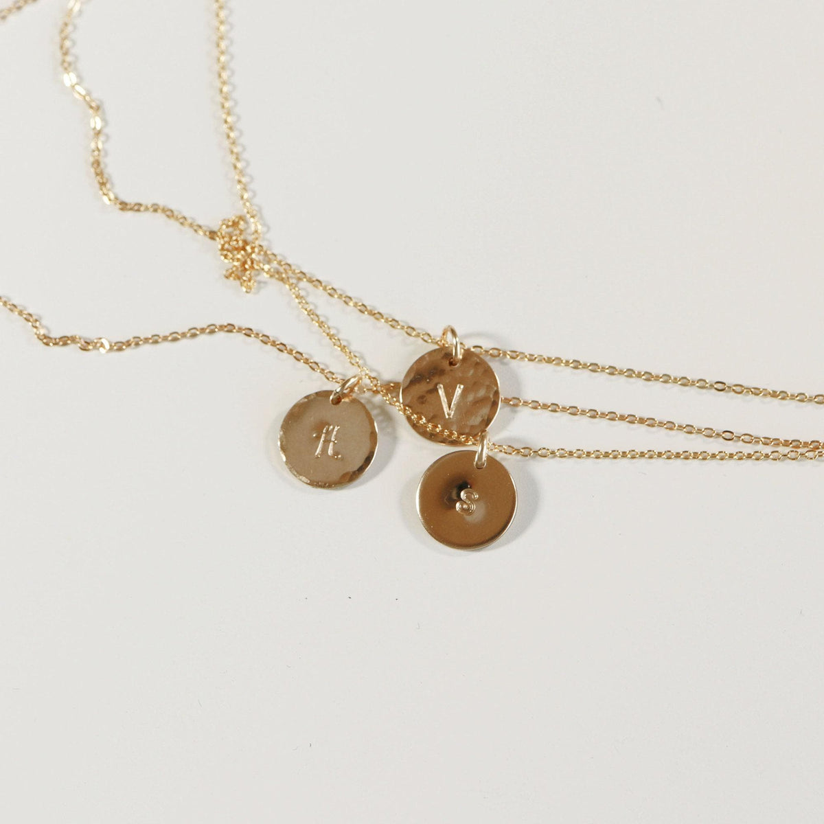 Initial Necklace Gold Filled or Sterling Silver, Personalized Jewelry - Melt'm Jewelry