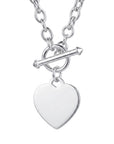 Sterling Silver Engraved Heart Necklace, Personalized Heart Pendant - Melt'm Jewelry