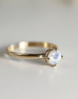 Rainbow Moonstone 14k Gold Ring - Melt'm Jewelry