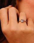 14k Gold Emerald Cut Aquamarine Ring - Melt'm Jewelry