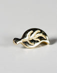 Leaf Flat Back Earrings 14k Solid Gold (SINGLE), Nature Stack Earrings - Melt'm Jewelry