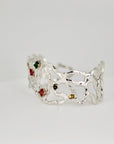 Multi-Gem Gemstone Cuff Bracelet in Sterling Silver and 14k Gold Set- One of A Kind - Melt'm Jewelry