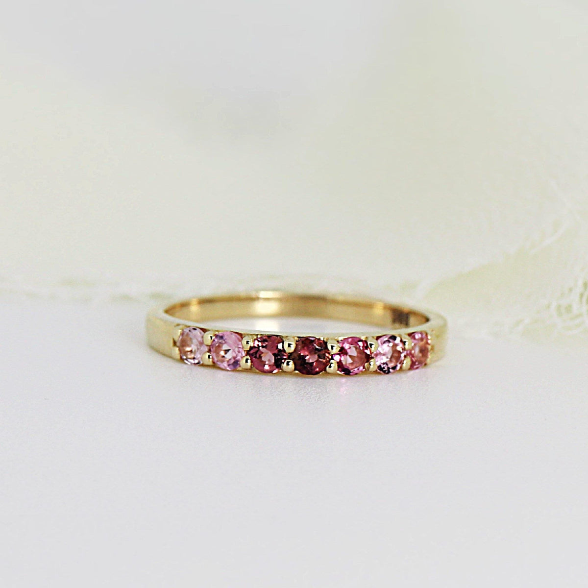 Ombre Ring Band in 14k Solid Gold - Melt'm Jewelry