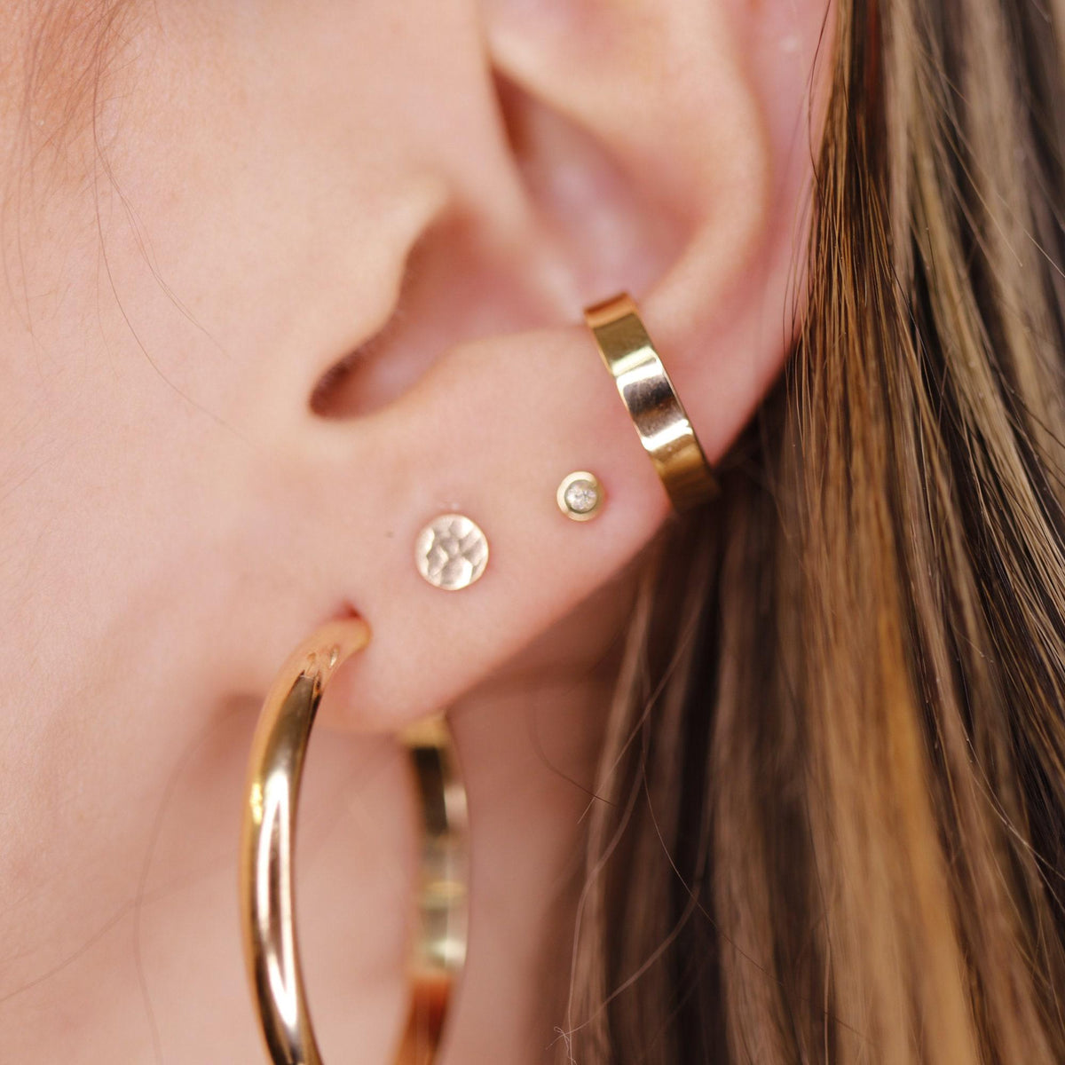 Large Gold Hoop Earrings, 30mm Gold Filled Open Hoops - Melt'm Jewelry