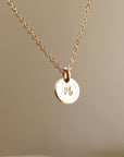 Dainty Initial Necklace Gold Filled, Hand Stamped Initial Necklace - Melt'm Jewelry