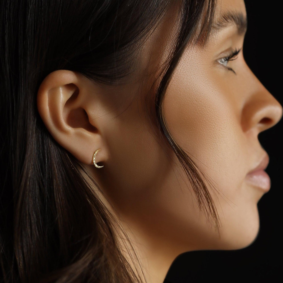 Diamond Sailor Moon Earrings in 14k Gold - Melt'm Jewelry