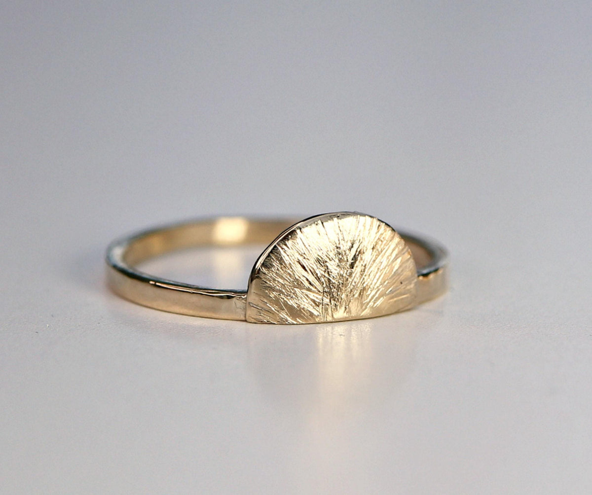 Sunrise Ring in 14K Solid Gold - Melt'm Jewelry