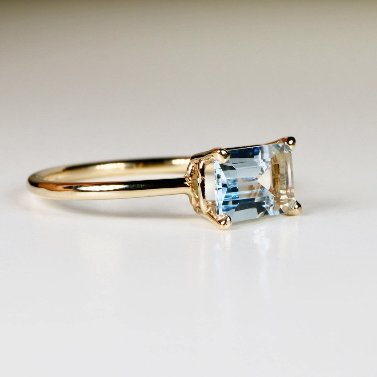 Aquamarine Engagement Ring - Melt'm Jewelry