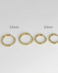 Diamond Star Set Hinged Hoops Earrings in 14k Gold (SINGLE or PAIR) - Melt'm Jewelry