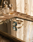 Cushion Cut Blue Topaz Engagement Ring in 10k Gold - Melt'm Jewelry