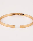 Custom Handwriting Cuff, 4mm Gold Filled Bracelet - Melt'm Jewelry