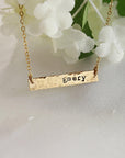 Personalized Gold or Sterling Silver Bar Necklace - Melt'm Jewelry