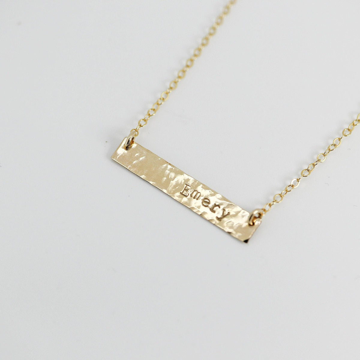 Personalized Gold or Sterling Silver Bar Necklace - Melt'm Jewelry