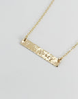 Personalized Gold or Sterling Silver Bar Necklace - Melt'm Jewelry