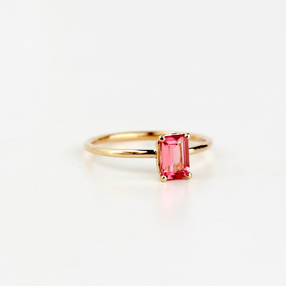 14k Gold Pink Tourmaline Ring - Melt'm Jewelry