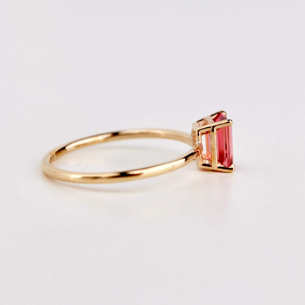 14k Gold Pink Tourmaline Ring - Melt'm Jewelry