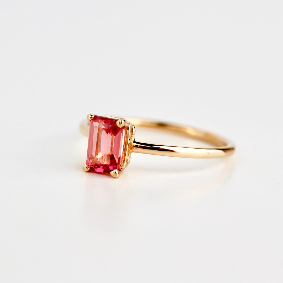 14k Gold Pink Tourmaline Ring - Melt'm Jewelry
