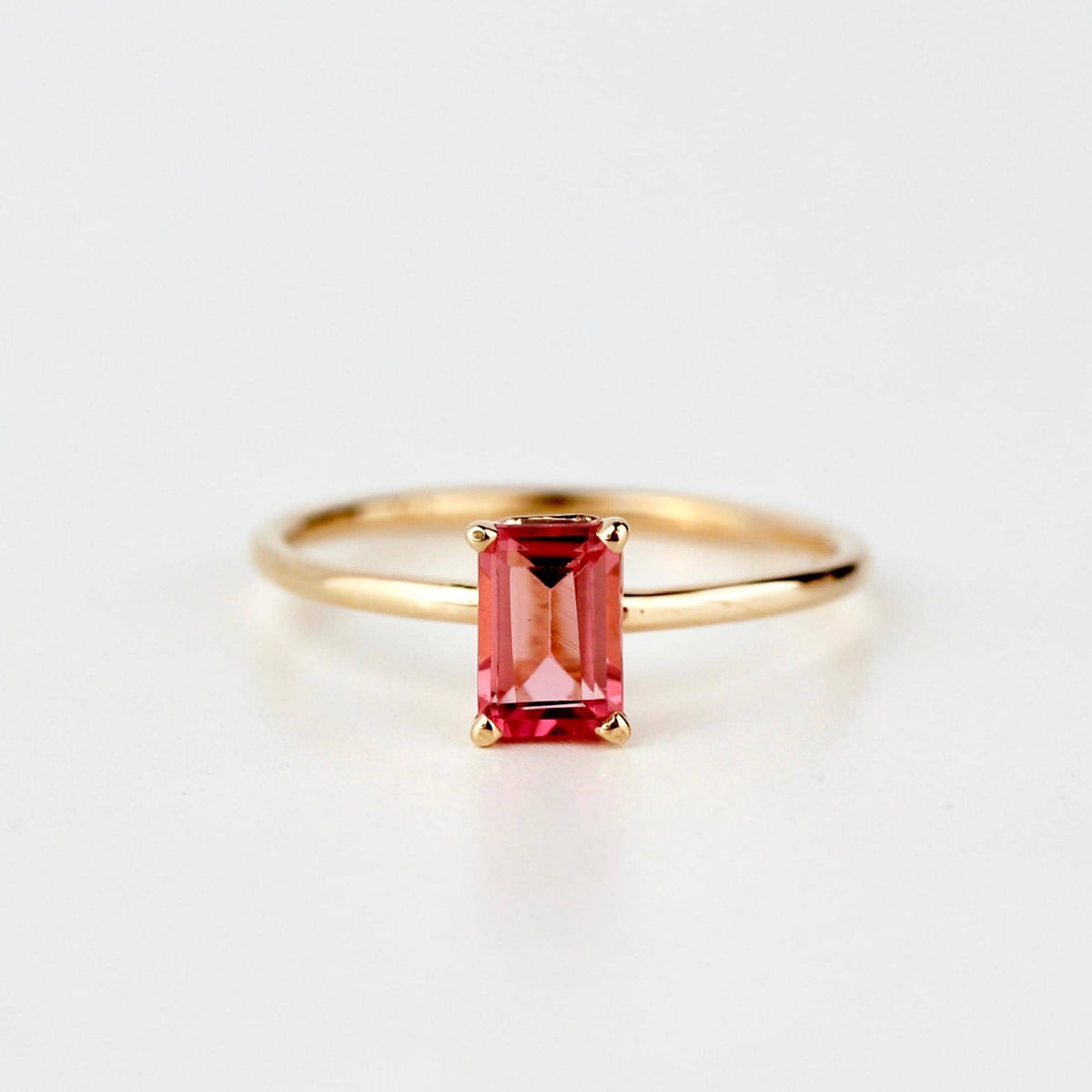 14k Gold Pink Tourmaline Ring - Melt'm Jewelry