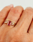 14k Gold Pink Tourmaline Ring - Melt'm Jewelry